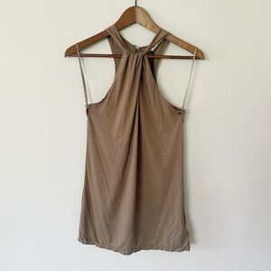 NWT, Women’s Martin + Osa Twist Front Top, Taupe, Size S